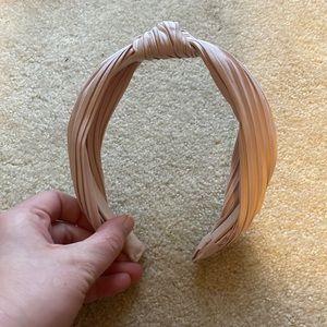 EUC Blush Pleated Knotted Headband